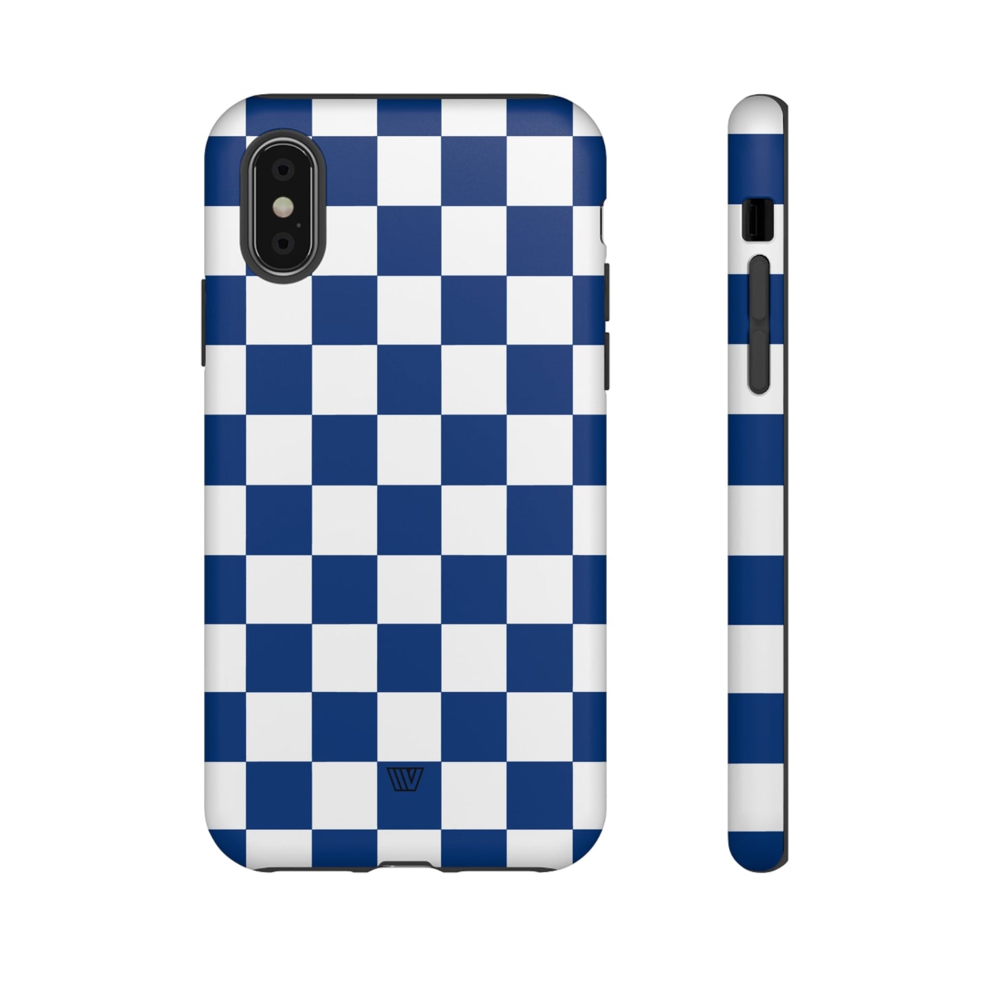 BLUE WHITE CHECKERBOARD | Tough Phone Case