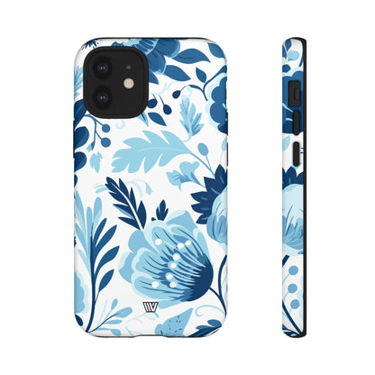 BLUE WHITE FLOWERS | Tough Phone Case