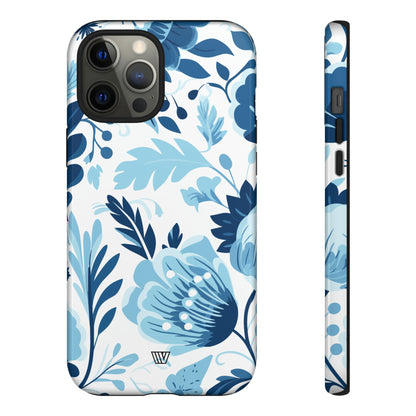 BLUE WHITE FLOWERS | Tough Phone Case