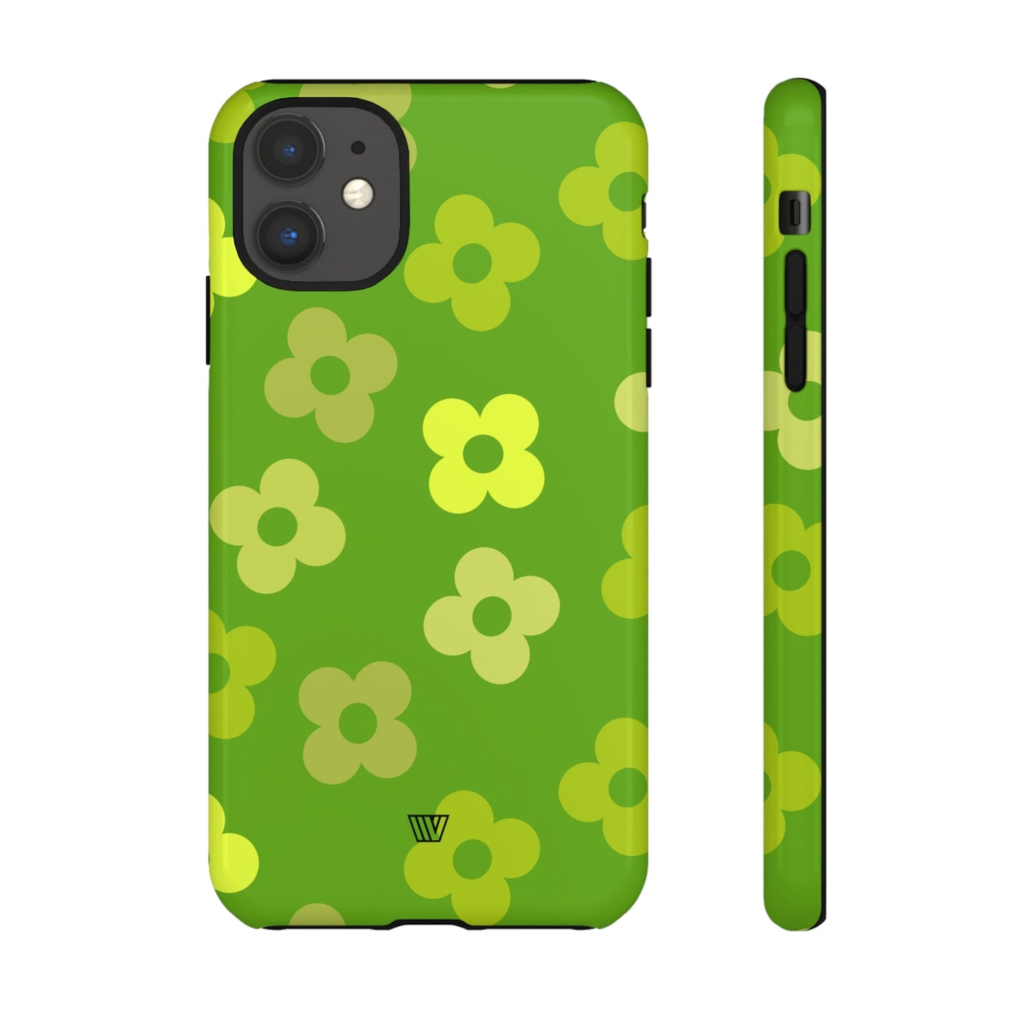 GREEN RETRO FLOWERS | Tough Phone Case