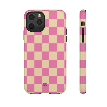 PINK TAN CHECKERBOARD | Tough Phone Case