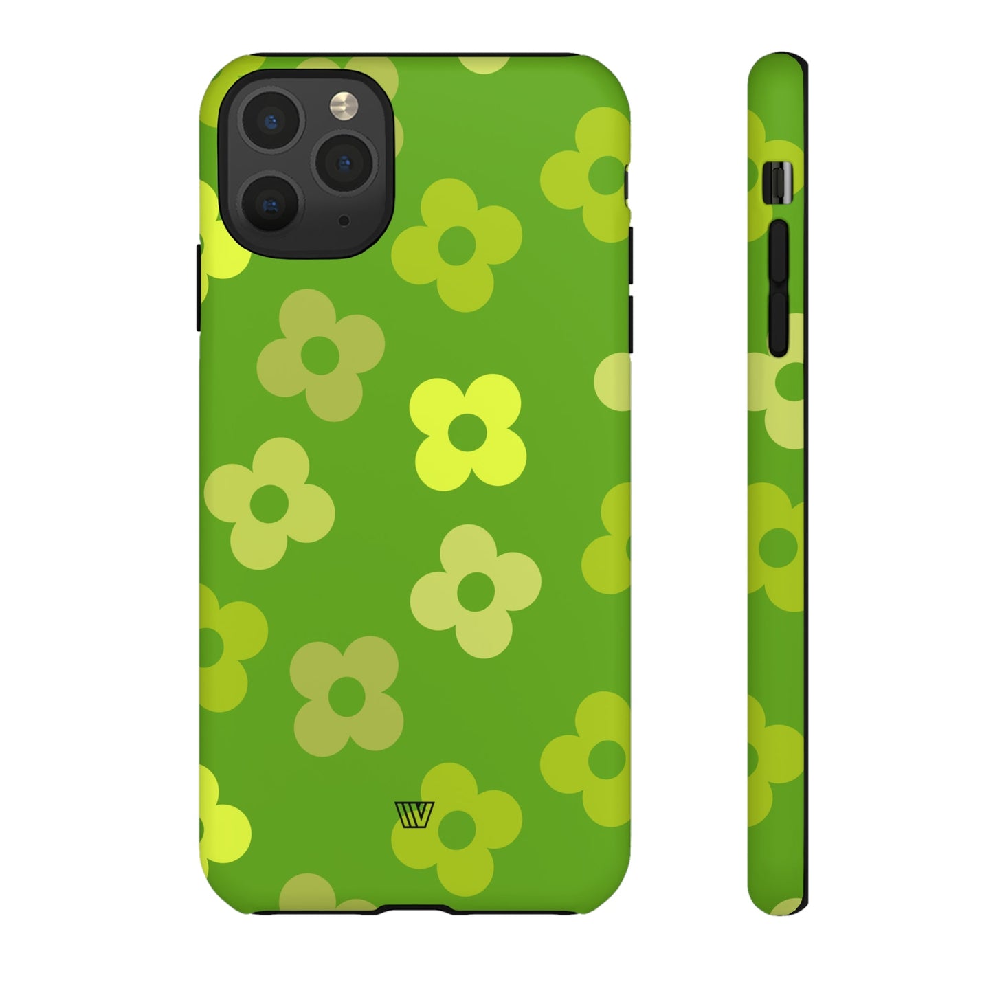 GREEN RETRO FLOWERS | Tough Phone Case