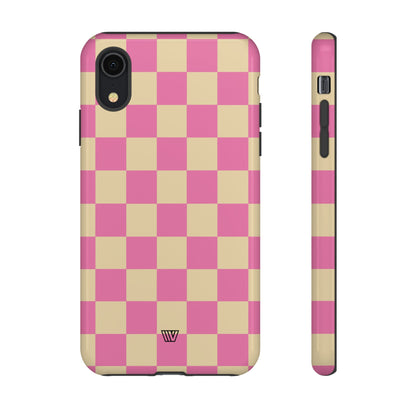 PINK TAN CHECKERBOARD | Tough Phone Case