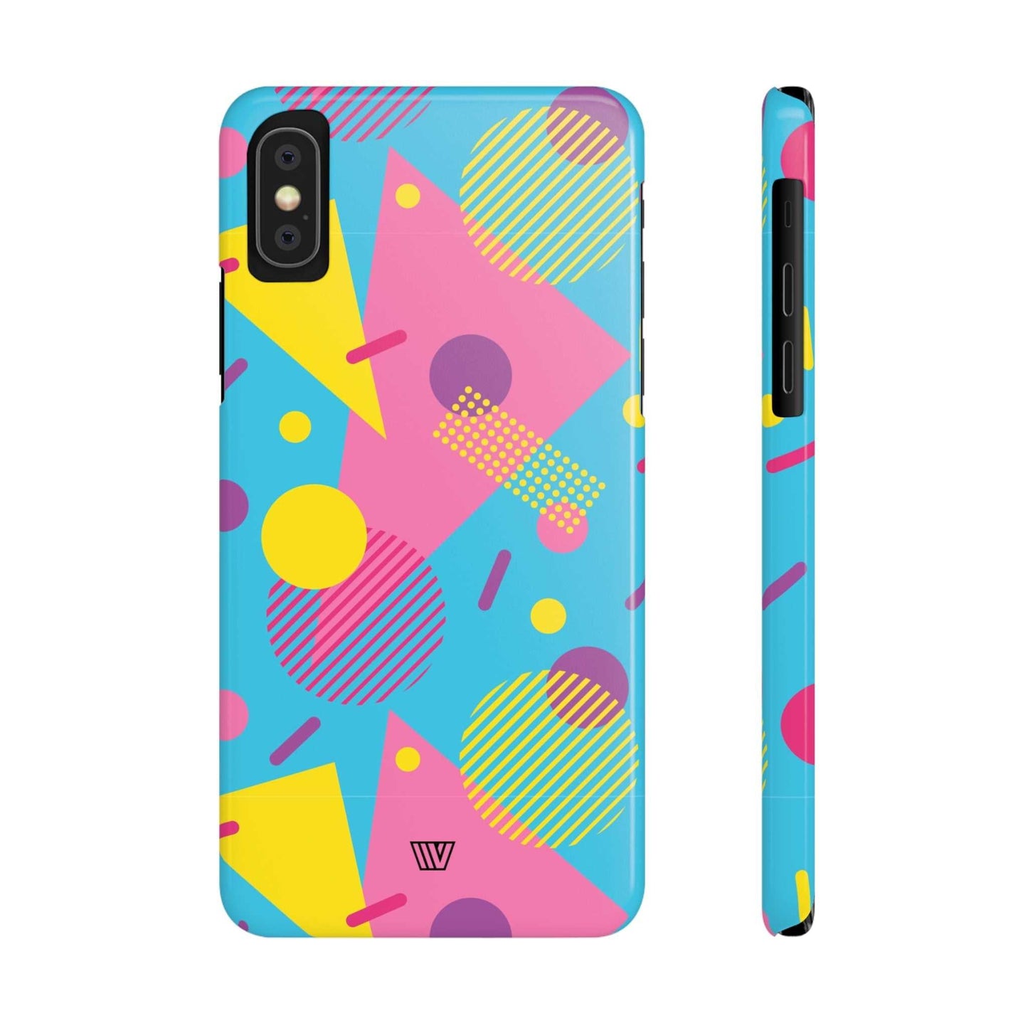 80s / 90s RETO PATTERN LIGHT BLUE | Slim iPhone Case