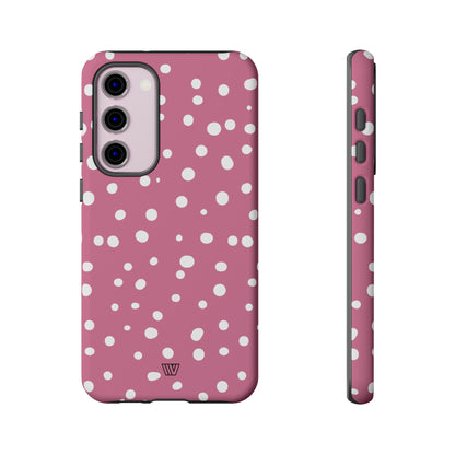 BLUSH RED DOTS | Tough Phone Case