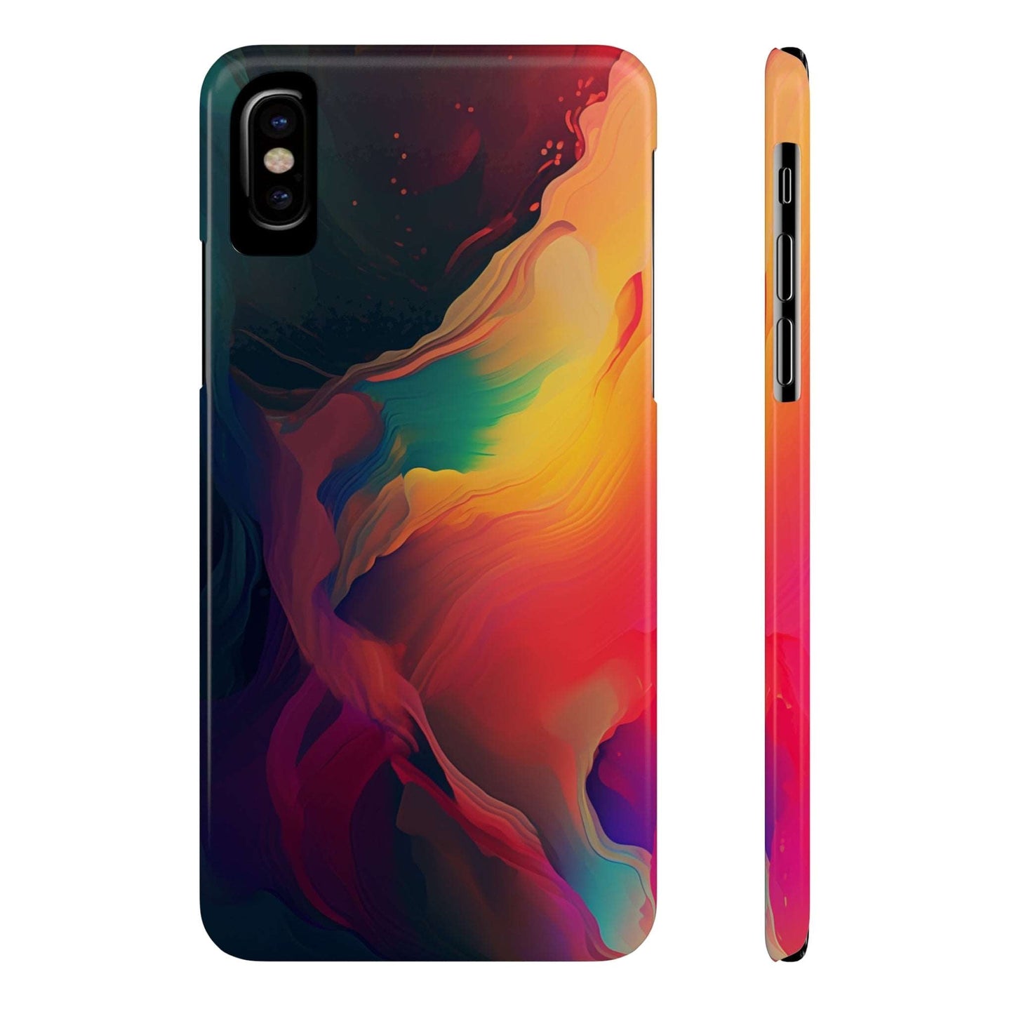 Abstract Paint Colors Slim Phone Case