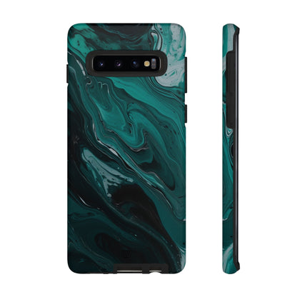 TEAL PAINT SWIRL | Tough Phone Case