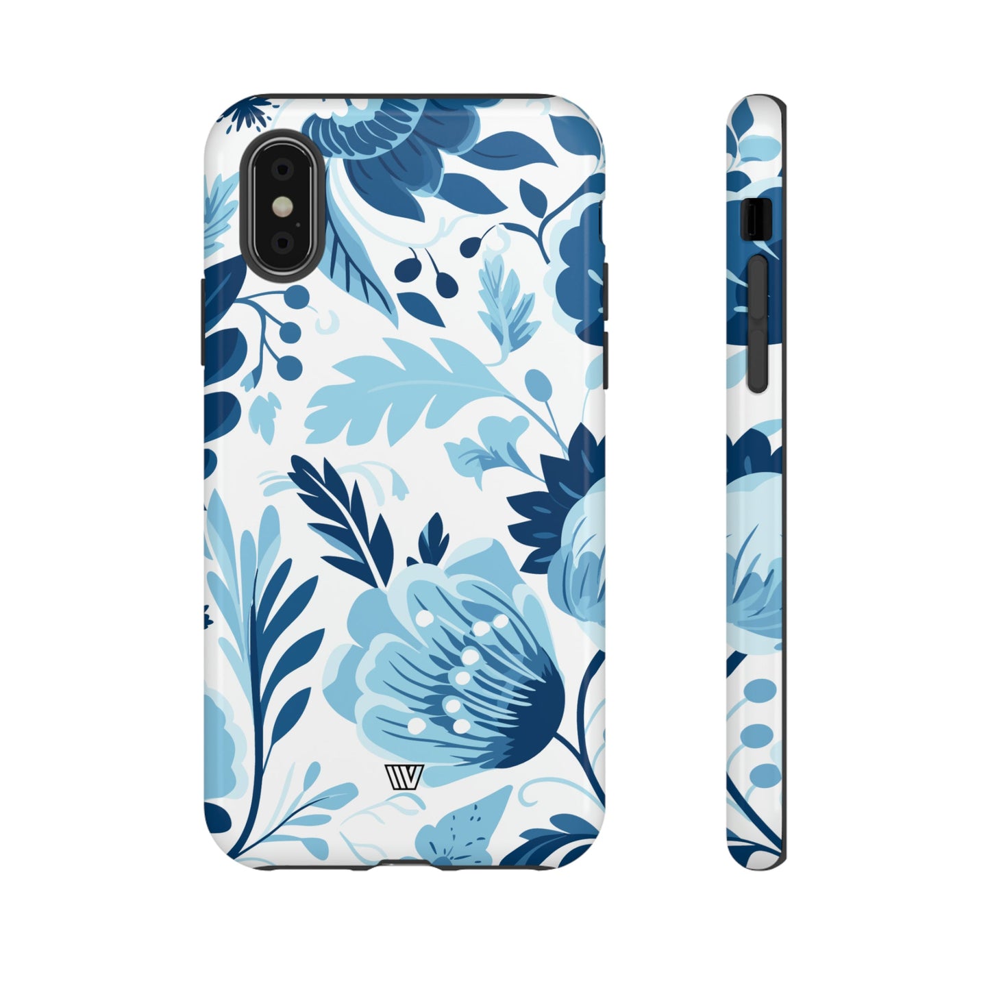 BLUE WHITE FLOWERS | Tough Phone Case