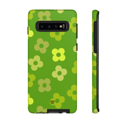 GREEN RETRO FLOWERS | Tough Phone Case