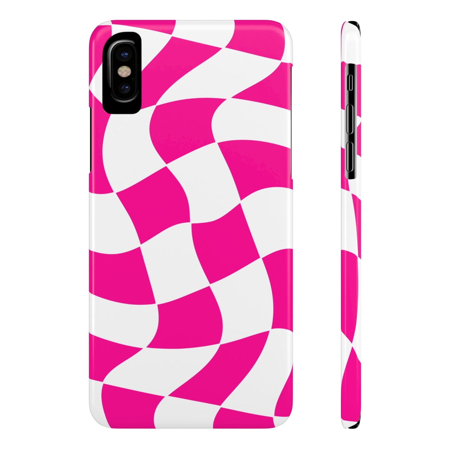 HOT PINK WAVY  | Slim iPhone Case