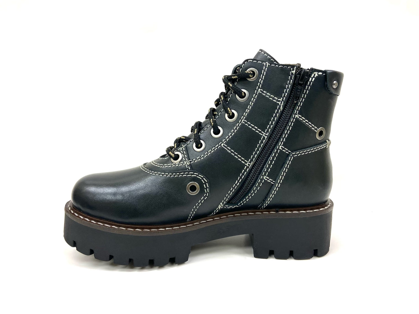 Anna Black Platform Combat Boot