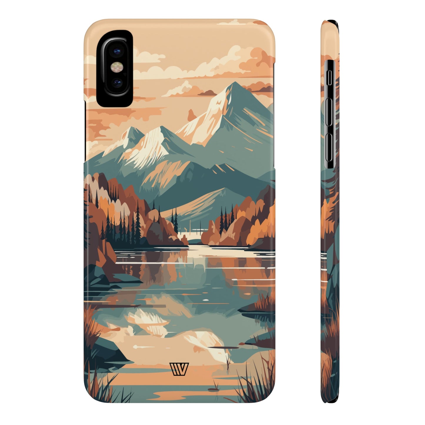 FALL MOUNTAIN RIVER LANDSCAPE | Slim iPhone Case