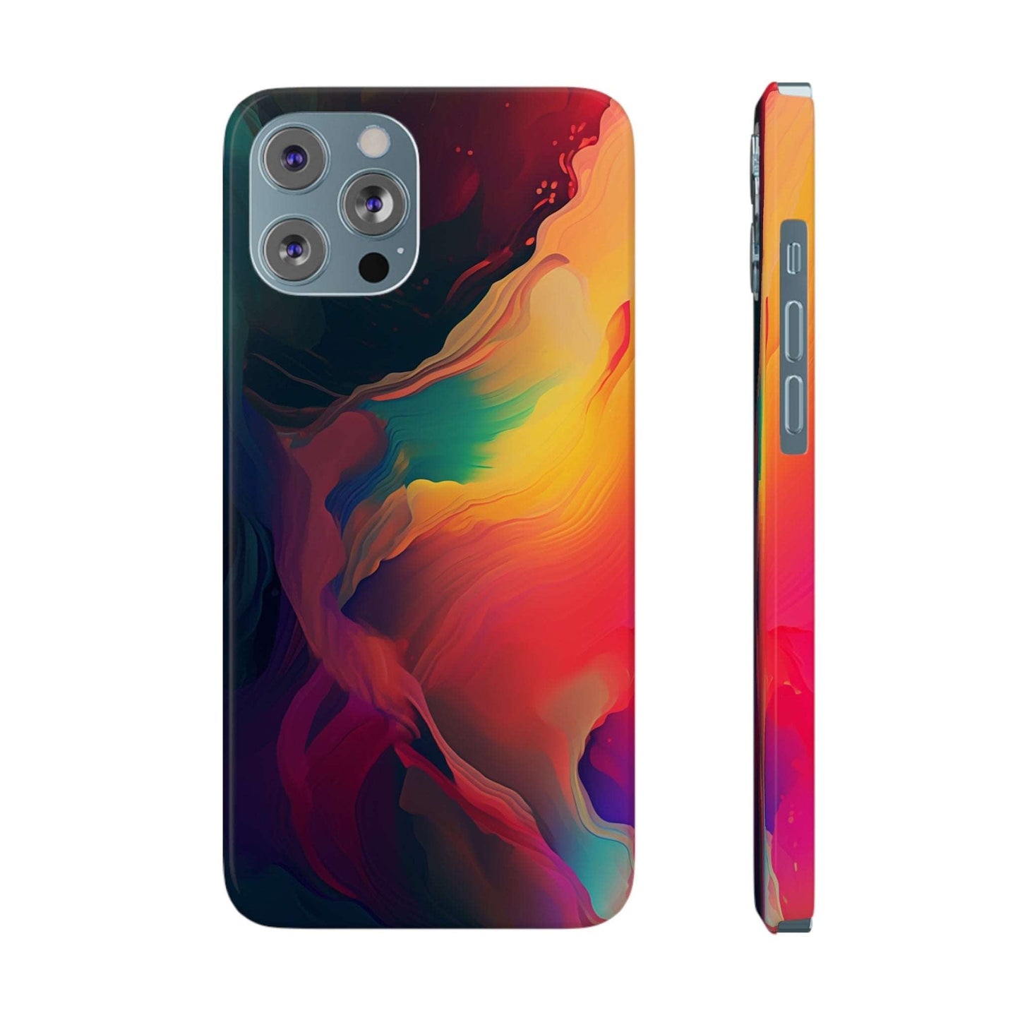 Abstract Paint Colors Slim Phone Case