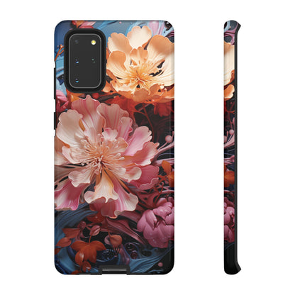 PAINT SWIRL FLOWERS | Tough Phone Case