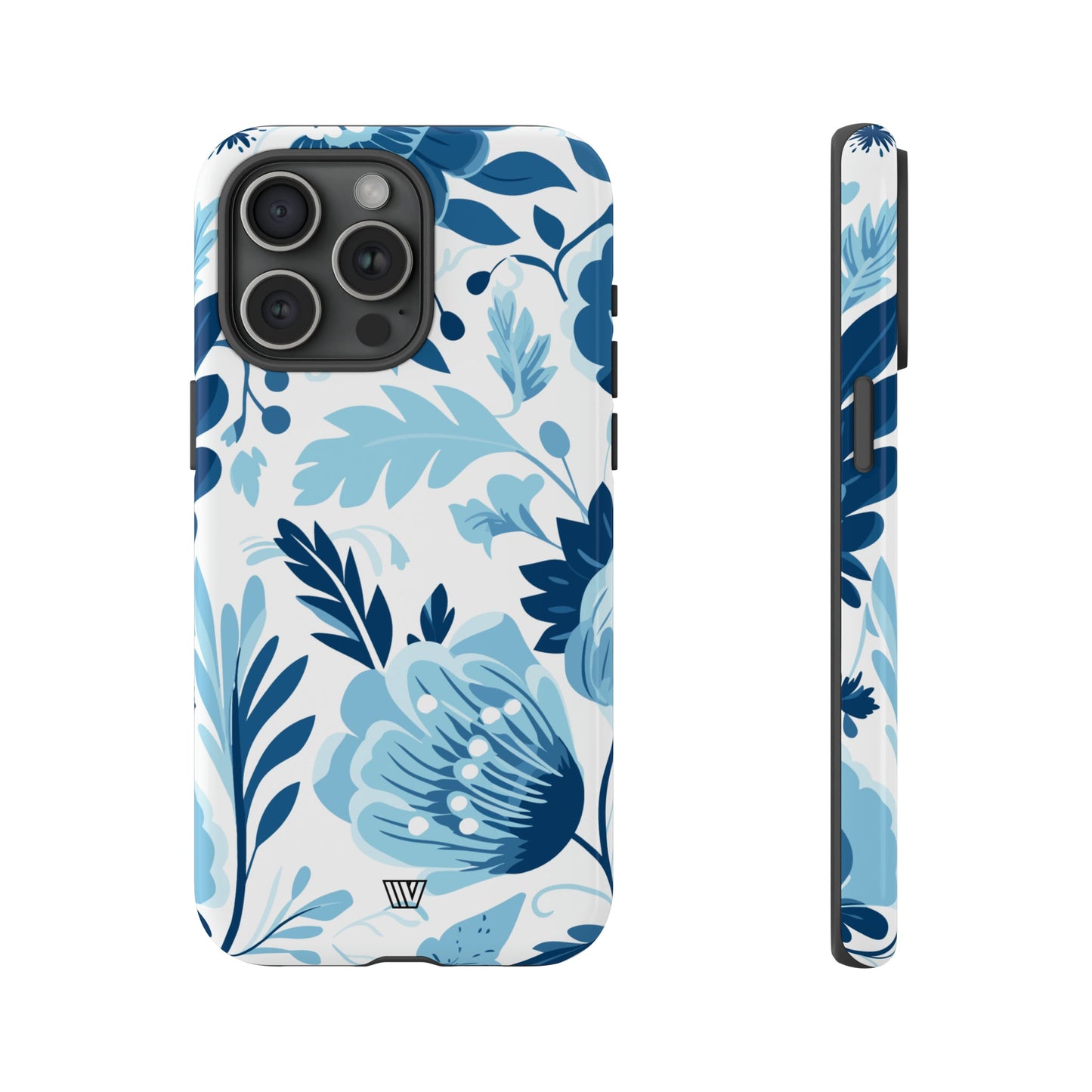 BLUE WHITE FLOWERS | Tough Phone Case