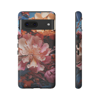 PAINT SWIRL FLOWERS | Tough Phone Case