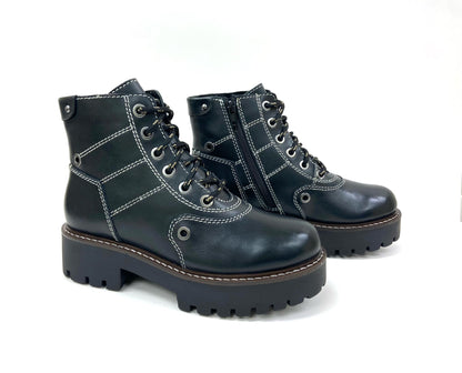 Anna Black Platform Combat Boot