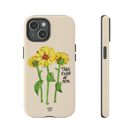 TAKE CARE OF HER | TROVVVE X EARTH FORMATIONS Tough Phone Case