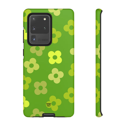 GREEN RETRO FLOWERS | Tough Phone Case