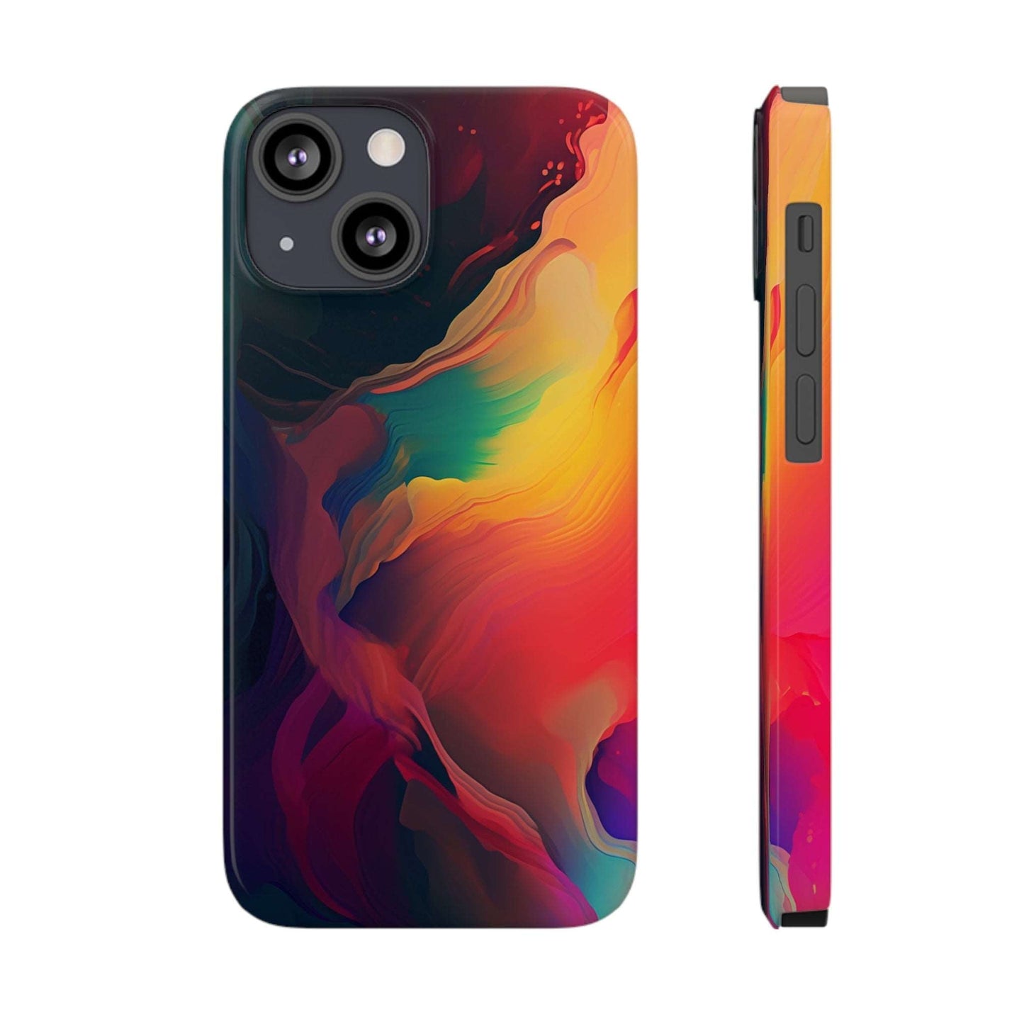 Abstract Paint Colors Slim Phone Case