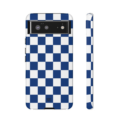 BLUE WHITE CHECKERBOARD | Tough Phone Case