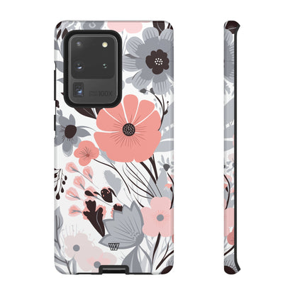 GRAY PASTEL FLOWERS | Tough Phone Case