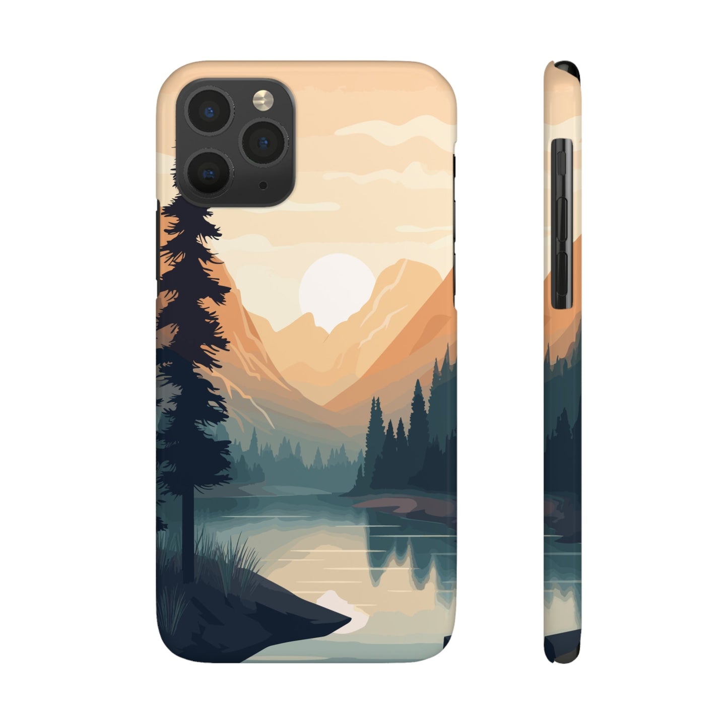 MOUNTAIN RIVER SUNSET | Slim iPhone Case