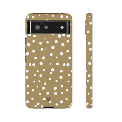 DARK BEIGE DOTS | Tough Phone Case