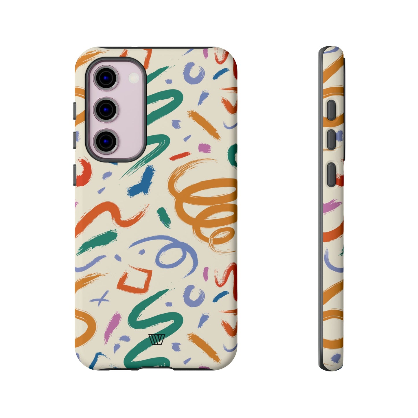 DOODLE PAINT BRUSH STROKES | Tough Phone Case