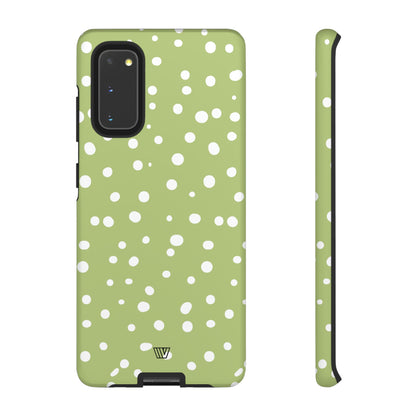 PALE OLIVE DOTS | Tough Phone Case