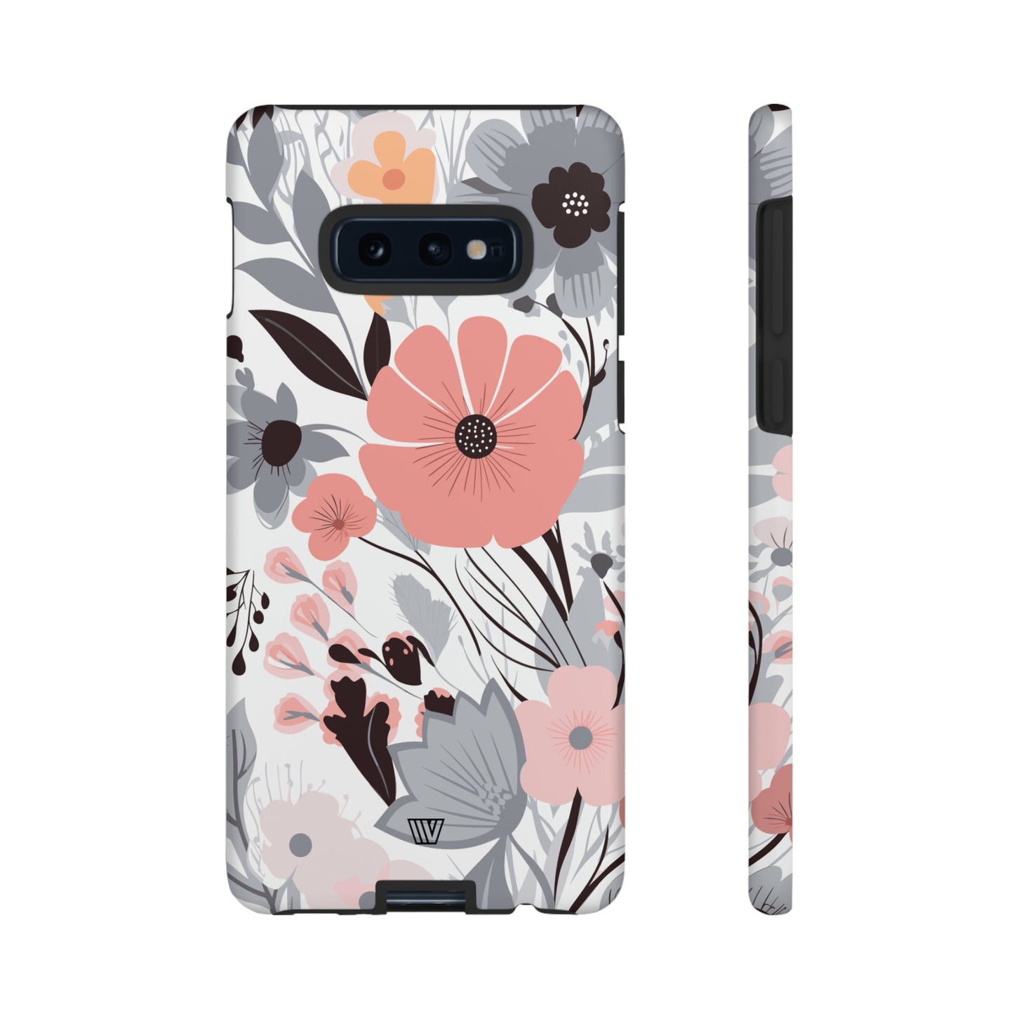 GRAY PASTEL FLOWERS | Tough Phone Case