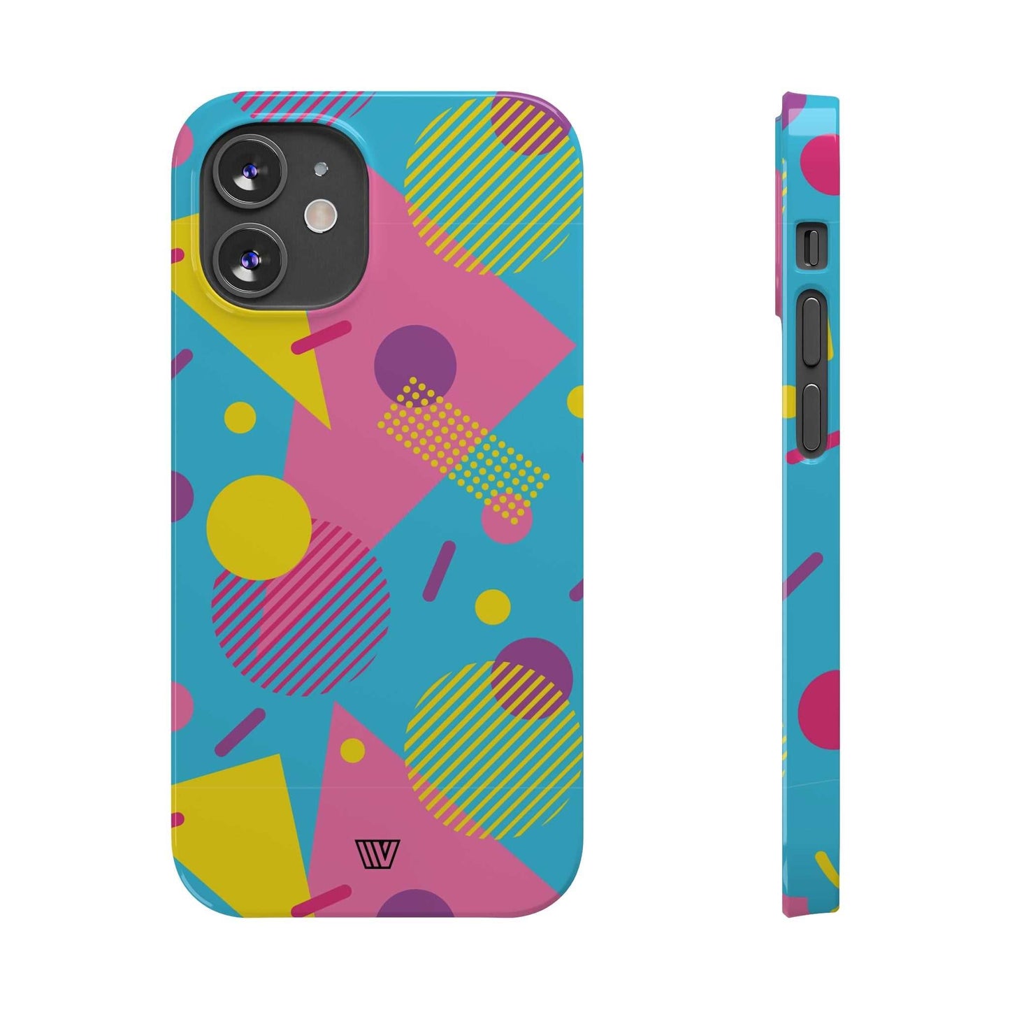 80s / 90s RETO PATTERN LIGHT BLUE | Slim iPhone Case