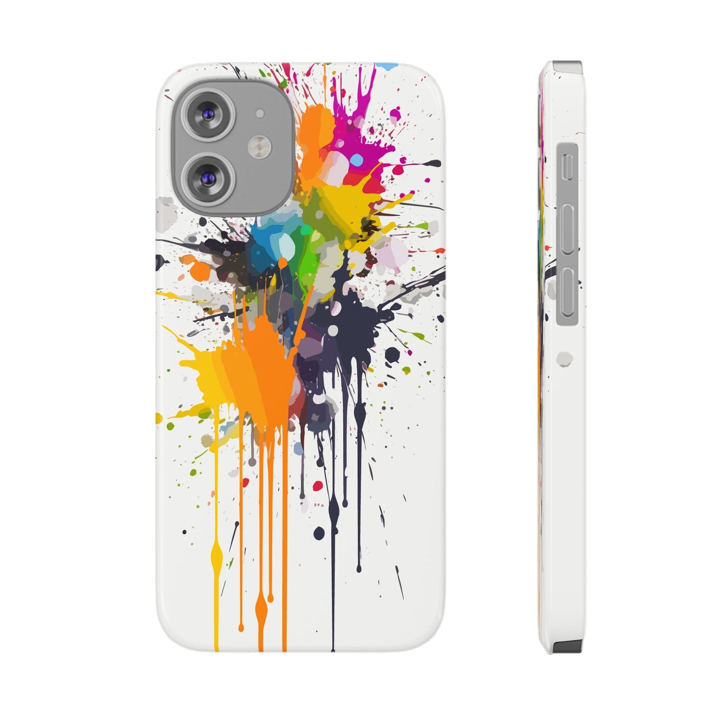 PAINT SPLATTER WHITE | Slim iPhone Case