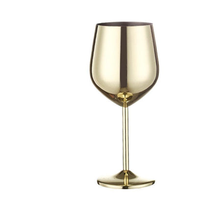 The Retro Wine Glass Collection in Three Sleek Metallic Finishes