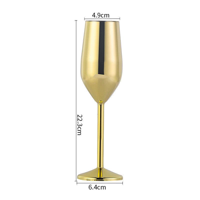 The Retro Wine Glass Collection in Three Sleek Metallic Finishes