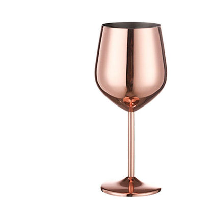 The Retro Wine Glass Collection in Three Sleek Metallic Finishes