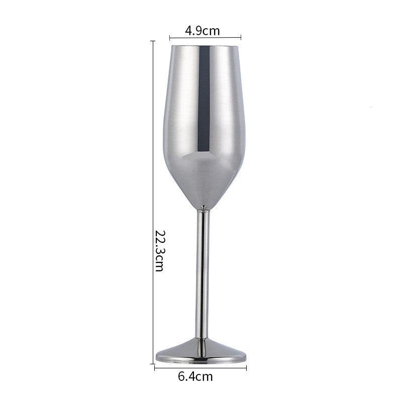 The Retro Wine Glass Collection in Three Sleek Metallic Finishes