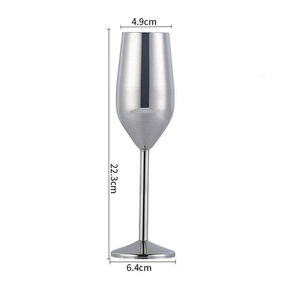 The Retro Wine Glass Collection in Three Sleek Metallic Finishes