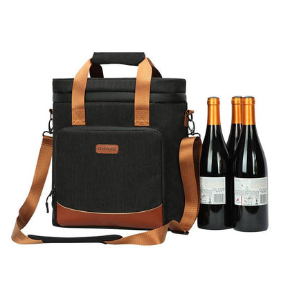 Urban Trek Wine Cooler Bag – Chic and Practical 3-Bottle Carrier