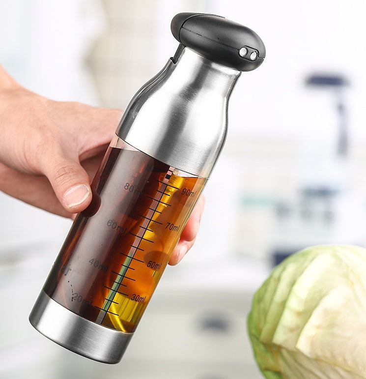 Stainless Steel Double-Layer Oil Spray Bottle | 90ml Capacity