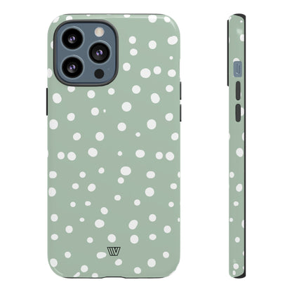 PASTEL GREEN DOTS | Tough Phone Case