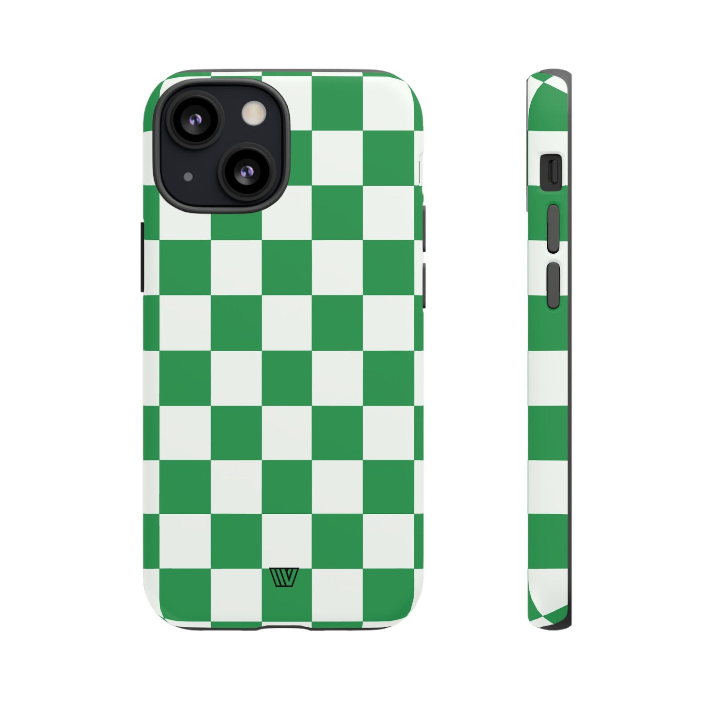 GREEN WHITE CHECKERBOARD | Tough Phone Case