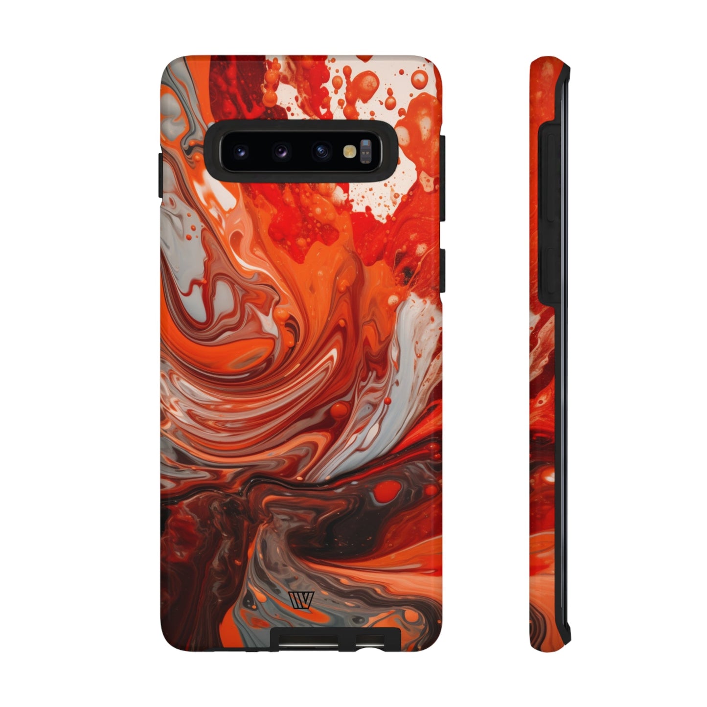 WHITE FIRE PAINT SWIRL | Tough Phone Case