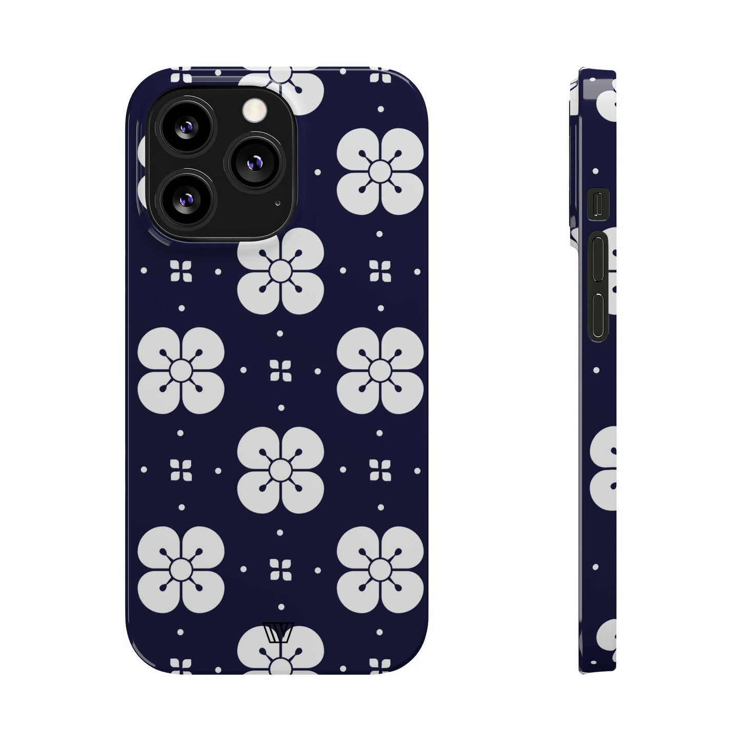 GEOMETRIC FLOWER BLUE | Slim iPhone Case