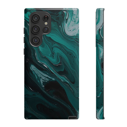 TEAL PAINT SWIRL | Tough Phone Case