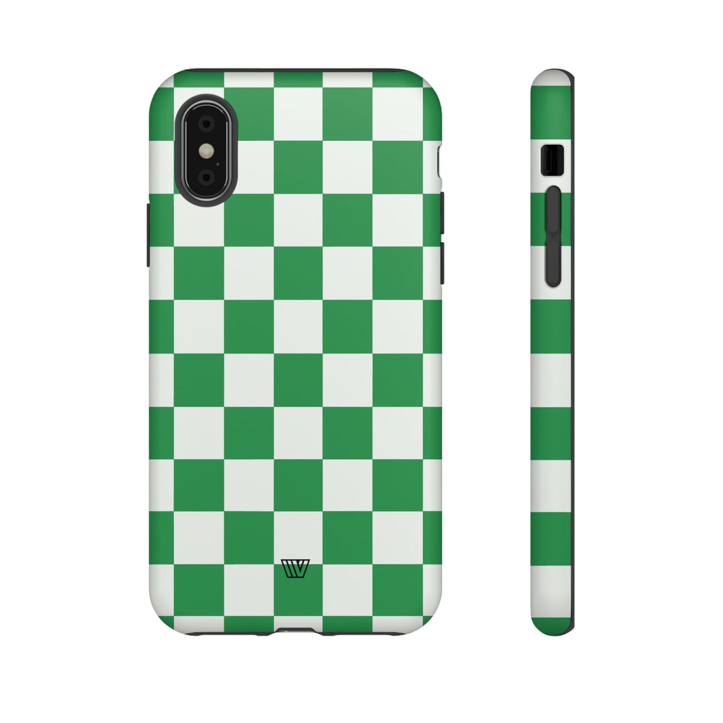 GREEN WHITE CHECKERBOARD | Tough Phone Case