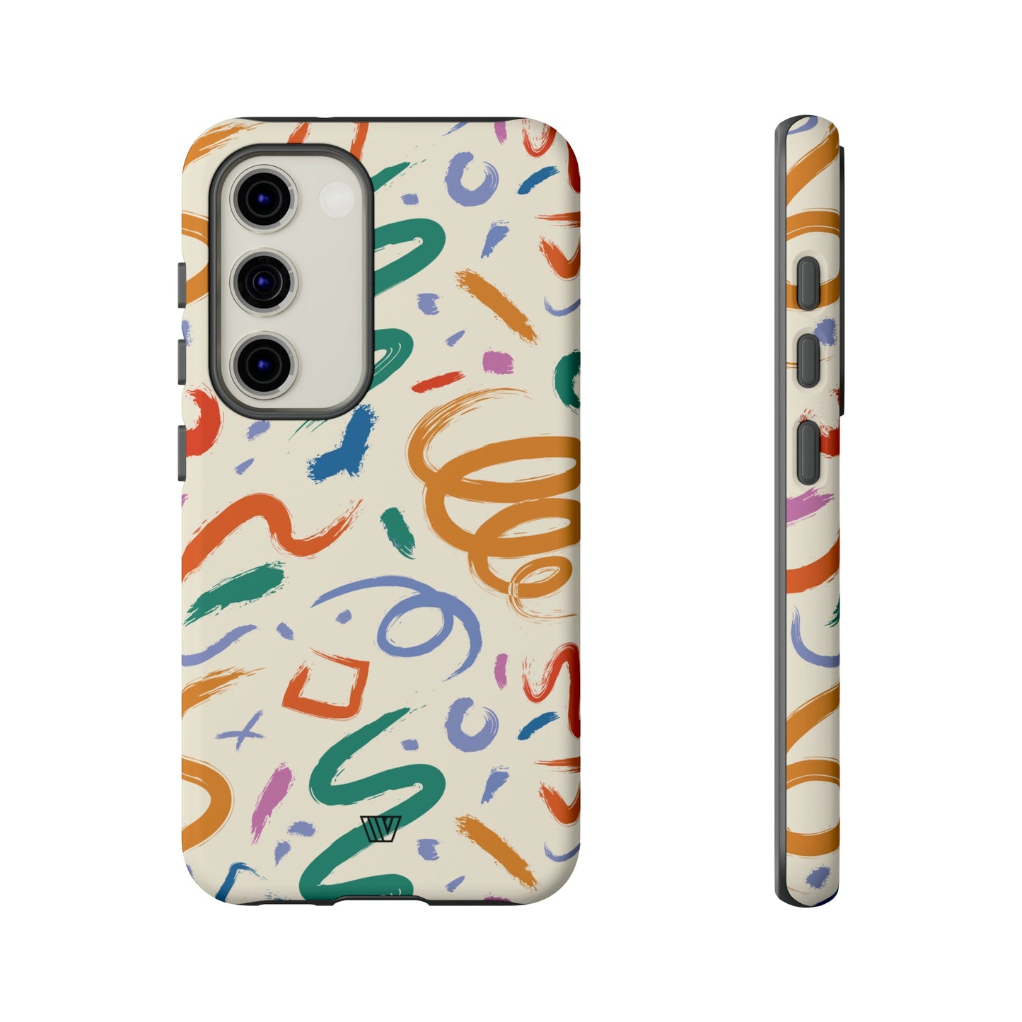 DOODLE PAINT BRUSH STROKES | Tough Phone Case