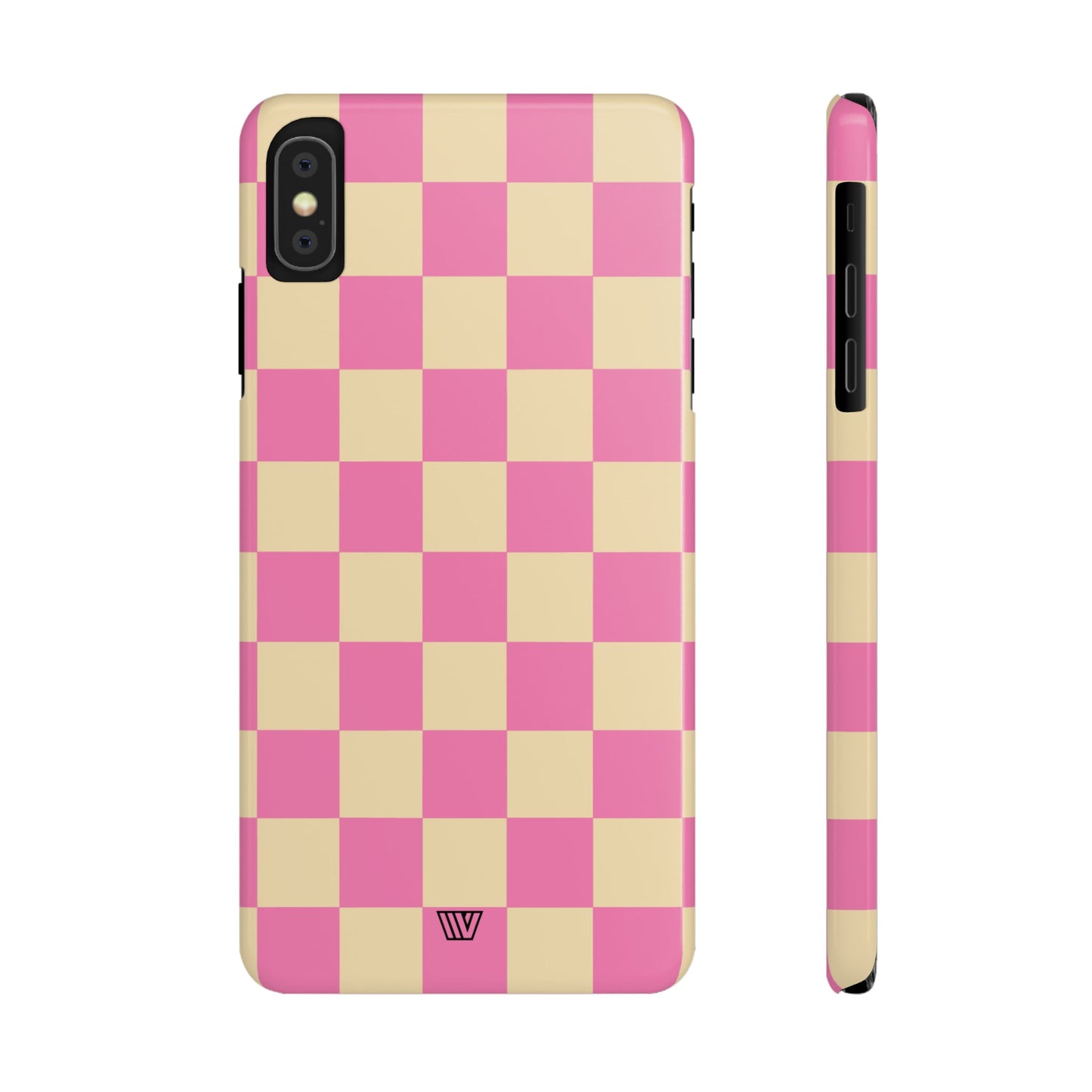 PINK TAN CHECKERBOARD | Slim iPhone Case