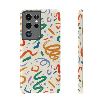 DOODLE PAINT BRUSH STROKES | Tough Phone Case