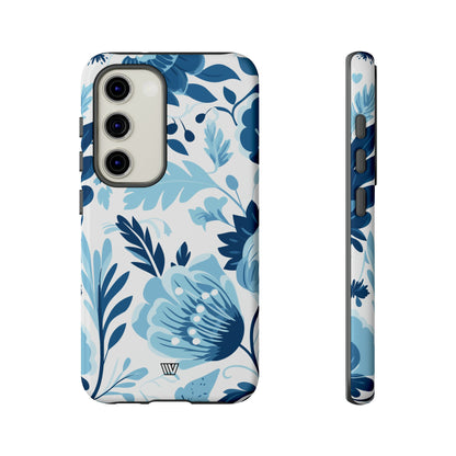 BLUE WHITE FLOWERS | Tough Phone Case